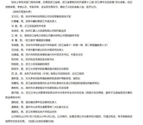潘展乐等20人拟表彰