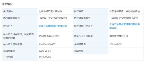 万达80亿股权被冻结 万达80亿股权被冻结