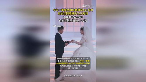 一季度结婚少15万对